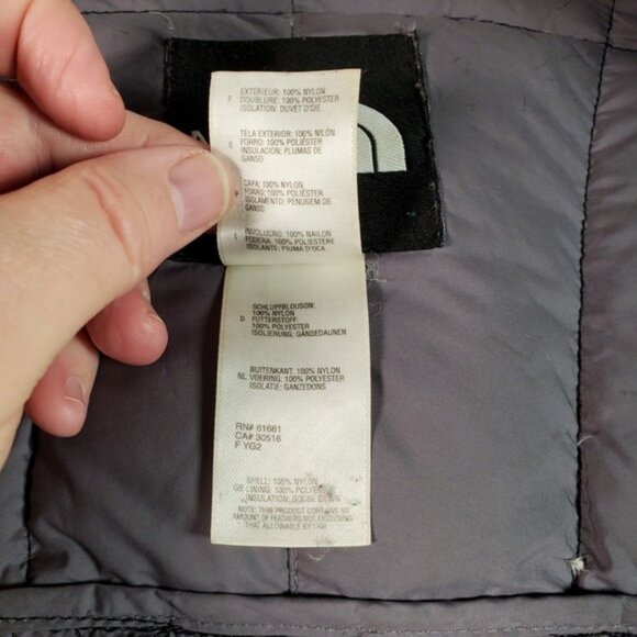 The North Face Down Puffer Jacket Womens L Black 600 Fill Metropolis Mid Length - Picture 10 of 10